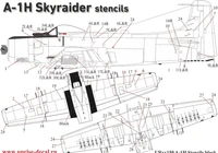UR48150  декали  A-1H Skyraider stencils (black)  (1:48) 2000002148463