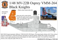 UR48160  декали  MV-22B Osprey VMM-264 Black Knights  (1:48) 2000002140092