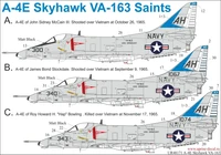 UR48171  декали  A-4E Skyhawk "Hanoi Hilton - guests from VA-163" with stencils  (1:48) 2000002140122