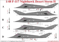UR48194  декали  F-117A Nighthawk "Desert Storm Pt.2 with stencils  (1:48) 2000002140320