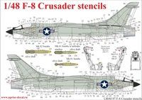 UR48197  декали  F-8 Crusader stencils  (1:48) 2000002140351