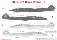 UR48200  декали  YF-23 Black Widow II  (1:48) 2000002140382