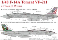 UR48202  декали  F-14A Grinch&amp;Brutus  (1:48) 2000002140399