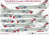 UR48204  декали  F-8A/B/D/E Crusader VMF(AW)-235  (1:48) 2000002140405
