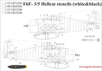 UR48206  декали  F6F-3/5 Hellcat stencils  (1:48) 2000002140429