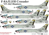 UR48208  декали  F-8A/E/J/H Crusader VA-162  (1:48) 2000002140467