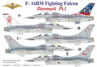 UR48214  декали  F-16BM Fighting Falcon Danmark Pt.1  (1:48) 2000002140511