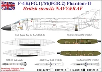 UR48217  декали  F-4K/M British Phantom-II (FG.1/FGR.2) stencils  (1:48) 2000002140542