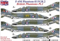 UR48218  декали  F-4M Phantom-II FGR.2, British Phantoms Pt.1  (1:48) 2000002140559