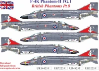 UR48233  декали  F-4K Phantom-II FG.1 British Phantoms Pt.8, no stencils  (1:48) 2000002140696