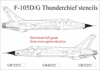 UR48252  декали  F-105D/G Thunderchief  stencils  (1:48) 2000002140856