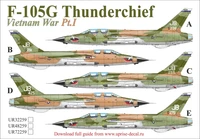UR48259  декали  F-105G Wild Weasel Vietnam War Pt.1  (1:48) 2000002140924