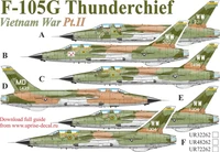UR48262  декали F-105G Wild Weasel Vietnam War Pt.2  (1:48) 2000002140955