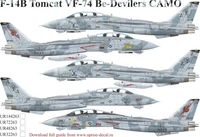 UR48263  декали  F-14B Tomcat VF-74 Be-Devileres Camo  (1:48) 2000002148517