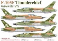 UR48265  декали  F-105F Thunderchief Vietnam War  Pt.1 with stencils  (1:48) 2000002194507