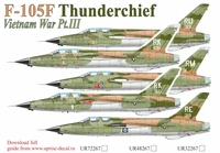 UR48267  декали  F-105F Thunderchief Vietnam War  Pt.3 with stencils  (1:48) 2000002194521