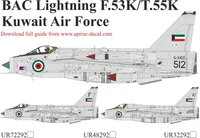 UR48292  декали  BAC Lightning F.53K/T55K Kuwait Air Force  (1:48) 2000002180357