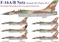 UR48298  декали  F-16A/B Netz Israeli Air Force Pt.1 with stencils  (1:48) 2000002189329
