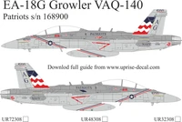 UR48308  декали  EA-18G Growler VAQ-140  (1:48) 2000002198031