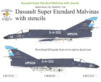 UR48322  декали  Dassault Super Etendard Malvinas with stencils  (1:48) 2000002204541