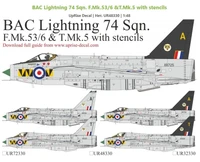 UR48330  декали  BAC Lightning 74 Sqn. F.Mk.6 &amp;T.Mk.5 with stencils  (1:48) 2000002204602