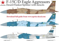 UR48332  декали  F-15C Eagle Aggressors Desert/Flanker/Splinter with stencils  (1:48) 2000002221609