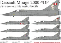 UR48335  декали  Dassault Mirage 2000P/DP Peru low visible with stencils  (1:48) 2000002221623