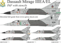 UR48339  декали  Dassault Mirage IIIEA/EL Pakistan Air Force with stencils  (1:48) 2000002221654