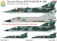 UR48340  декали  Dassault Mirage IIIEP/EO(P)/RP &amp; 5DR Pakistan Air Force with stencils  (1:48) 2000002221661
