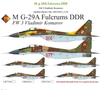 UR48341  декали  MG-29A FW 3 Vladimir Komarov with stencils  (1:48) 2000002221678
