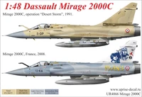 UR4866  декали  Mirage 2000C Desert Storm &amp;"90-ans"  (1:48) 2000002141013