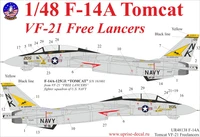 UR72138  декали  F-14A Tomcat VF-21 Lancer, with stencils  (1:72) 2000002141082