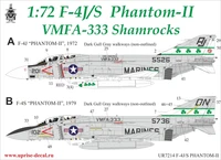 UR7214  декали  F-4J/S Phantom-II VMFA-333, no stencils  (1:72) 2000002141105