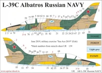 UR72140  декали  L-39С Albatros Russian NAVY with stencils  (1:72) 2000002149354