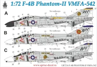UR7216  декали  F-4B Phantom-II VMFA-542, no stencils  (1:72) 2000002141167