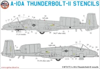 UR72172  декали  A-10A Thunderbolt stencils  (1:72) 2000002141228