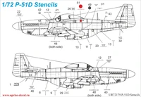 UR72179  декали  P-51D Mustang stencils  (1:72) 2000002141273
