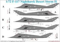 UR72194  декали  F-117A Nighthawk "Desert Storm Pt.2 with stencils  (1:72) 2000002141389