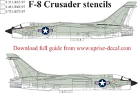 UR72197  декали  F-8 Crusader stencils  (1:72) 2000002141419