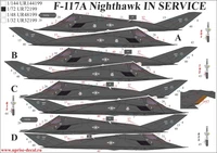 UR72199  декали  F-117A Nighthawk "In Service"  (1:72) 2000002141433