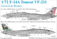 UR72202  декали  F-14A Grinch&amp;Brutus  (1:72) 2000002141457