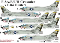 UR72208  декали  F-8A/E/J/H Crusader VA-162  (1:72) 2000002141501