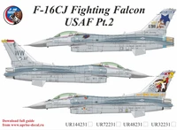 UR72231  декали  F-16CJ Fighting Falcon USAF Pt.2 with stencils  (1:72) 2000002141693