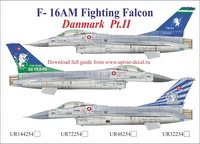 UR72254  декали  F-16AM Fighting Falcon Danmark Pt.II  (1:72) 2000002141884