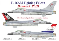 UR72255  декали  F-16AM Fighting Falcon Danmark Pt.III  (1:72) 2000002141891