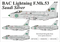 UR72258  декали  BAC Lightning Mk.53 Saudi Silver  (1:72) 2000002141921