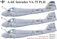 UR72272  декали  A-6E Intruder VA-75 Pt.II with stencils  (1:72) 2000002172765