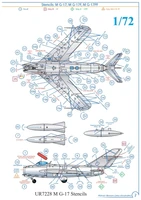 UR7228  декали  M&amp;G-17 Stencils  (1:72) 2000002141976