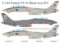 UR72286  декали  F-14 Tomcat VF-41 Black Aces Pt.1  (1:72) 2000002172635