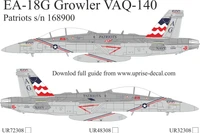 UR72308  декали  EA-18G Growler VAQ-140  (1:72) 2000002197966